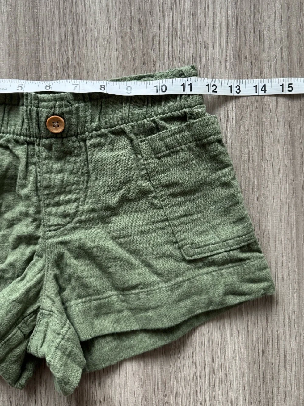NWT Old Navy Kids Loose Double-Weave Utility Shorts Green S